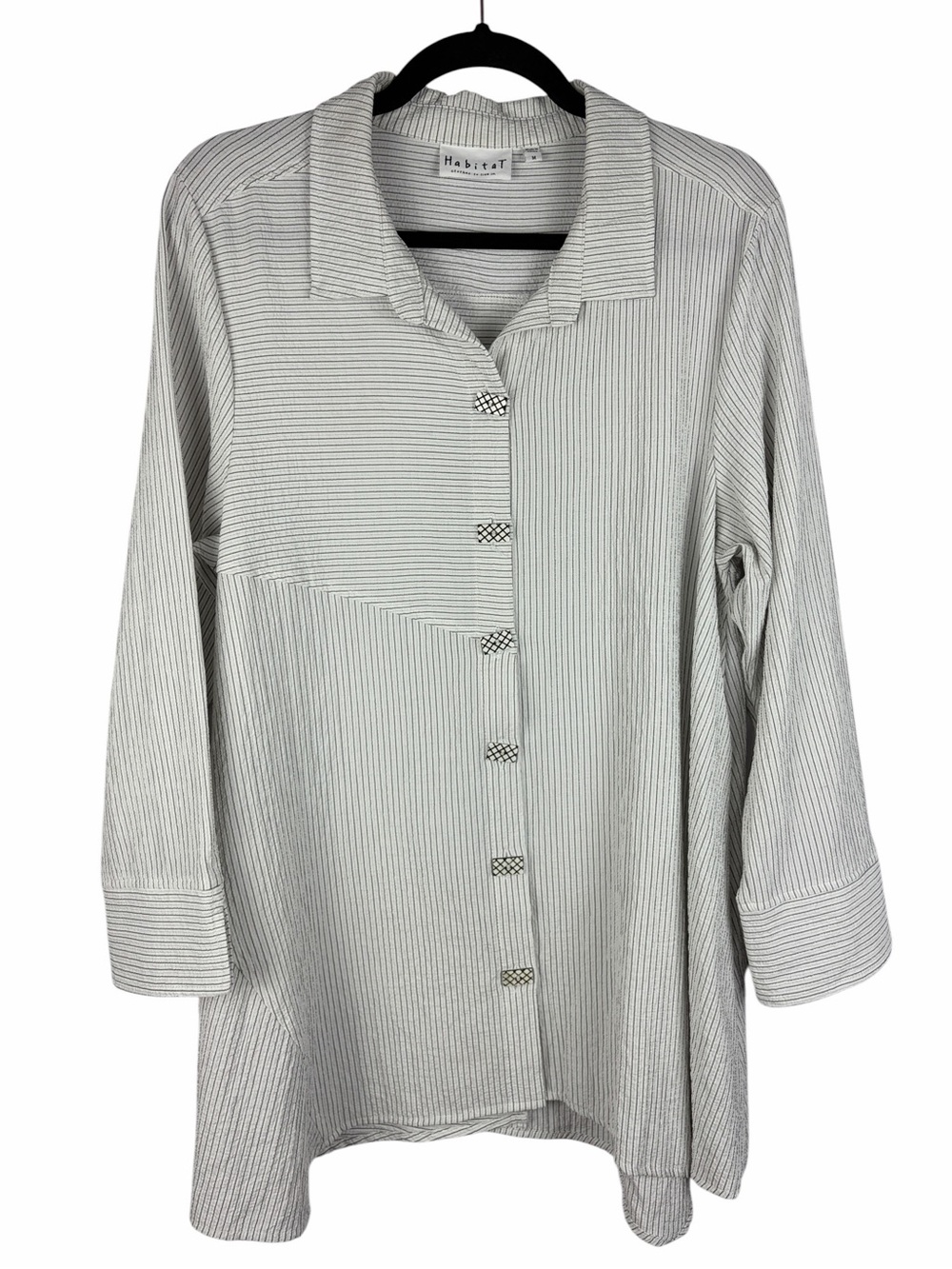Habitat Clothes to Live In Medium Striped Asymmetrical Tunic Shirt